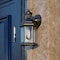 Vaxcel Auburn Aluminum 6.25-in. W 1 Light Black Motion Sensor Dusk/Dawn Outdoor Wall Lantern Clear Glass T0731 - alternate 1